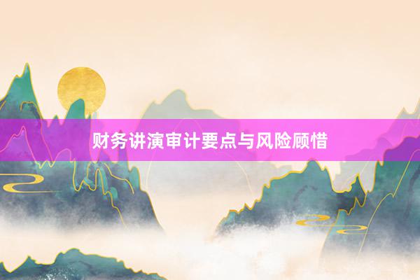 财务讲演审计要点与风险顾惜